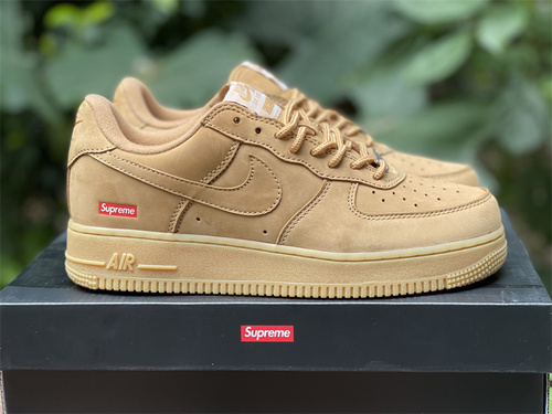 Sup Reme x Nike Air Force 1 Low SP WHEAT __ Wagai SUP Alliance_ the item number DN1555-200_ full code shipment 36-47.5-5dc9a92c